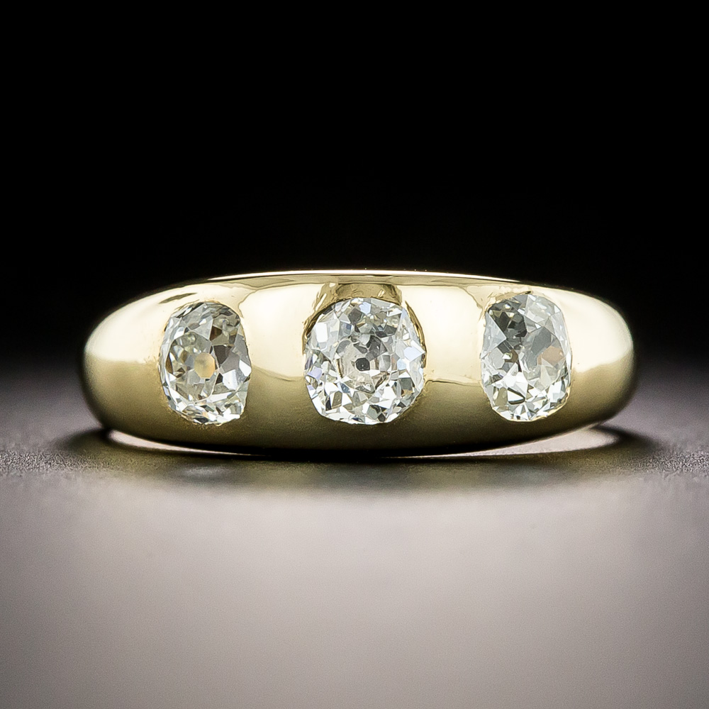 English Victorian Three Stone Diamond Ring