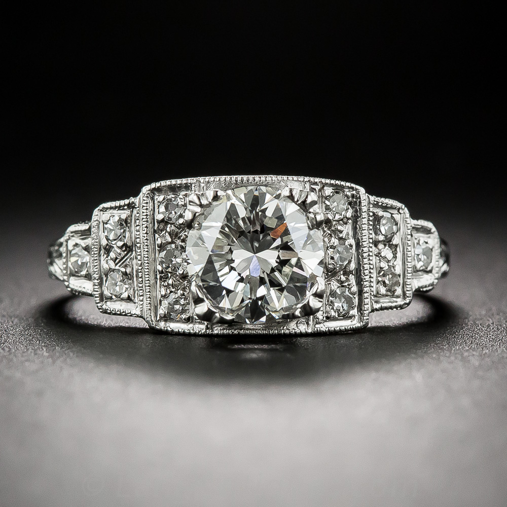 1.01 Carat Art Deco Engagement Ring