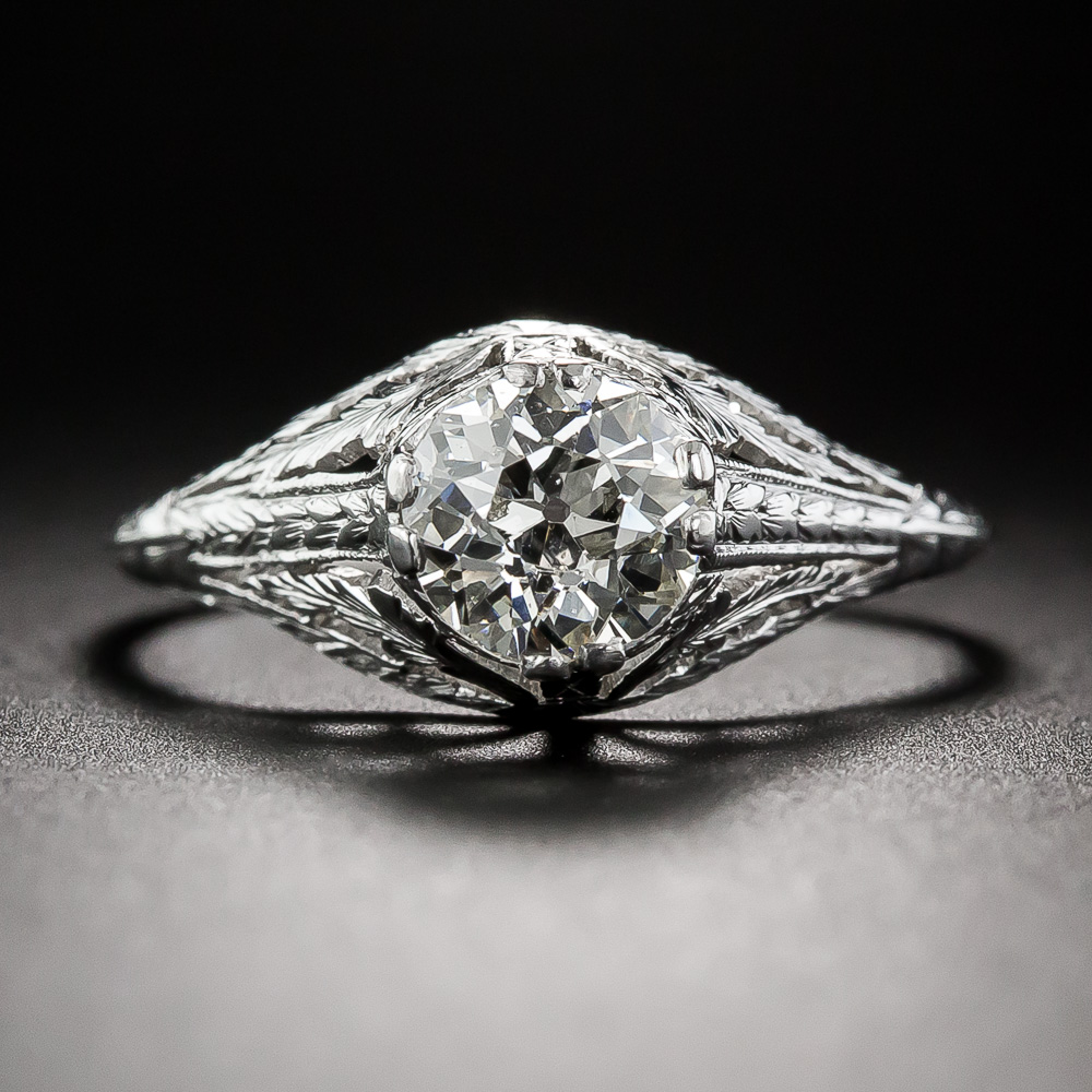 1.01 Carat Diamond Early-20th Century Neoclassical Engagement Ring