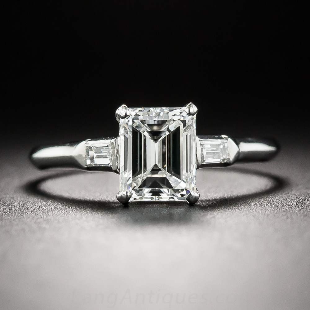 1.03 Carat Emerald-Cut Diamond Ring - GIA F VS2 by Maurice Tishman