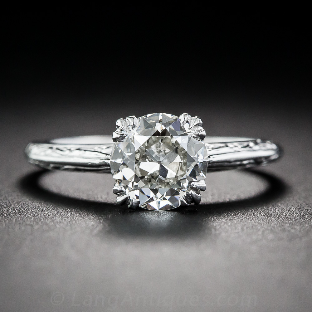 1.07 Diamond Vintage Solitaire Engagement Ring GIA I VS1