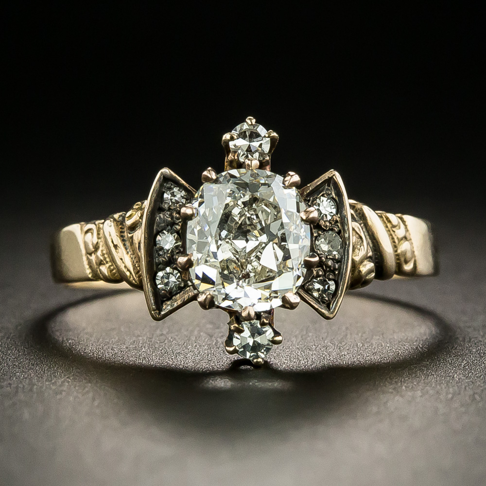 Bespoke Antique Diamond Engagement Ring - Lebrusan Studio