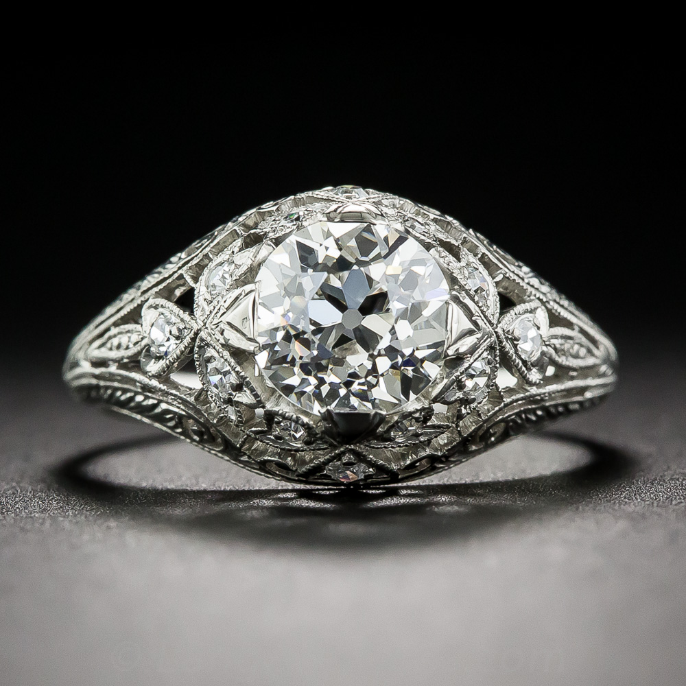 1.27 Carat Diamond Edwardian Engagement Ring by Hayden Wheeler - GIA I/VS1