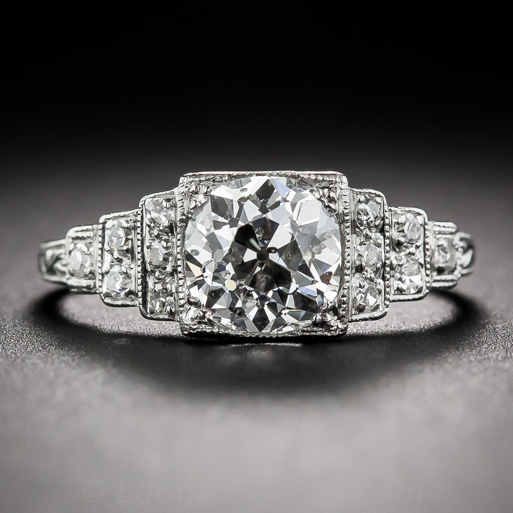 1.34 Carat GIA Cushion-Cut Diamond Ring