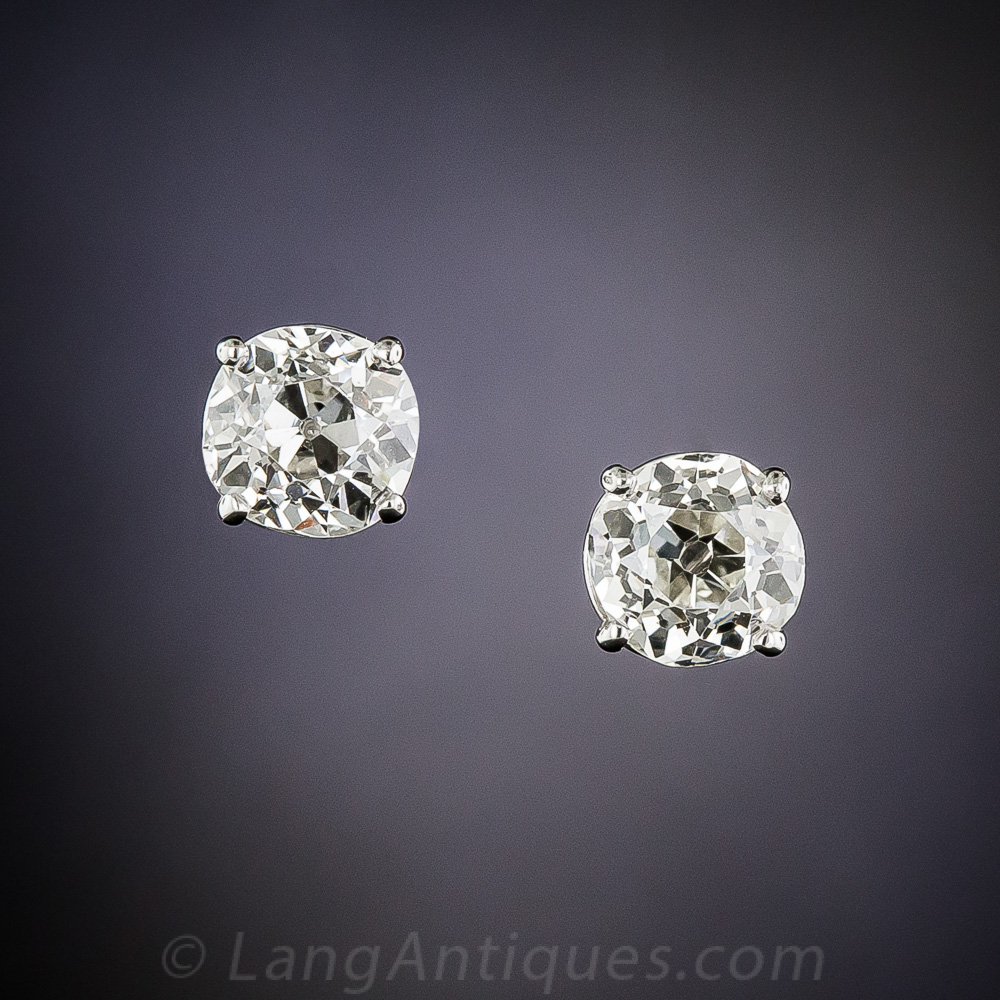 Diamond Stud Earrings 75 Carat total HI SI2 18K White Gold  Diamond  Stores Long Island  Fortunoff Fine Jewelry