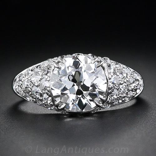 1.96 Carat Diamond Edwardian Engagement Ring