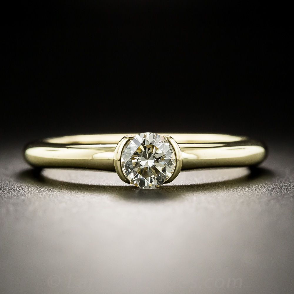 18K Yellow Gold .45 Carat Diamond Solitaire Ring