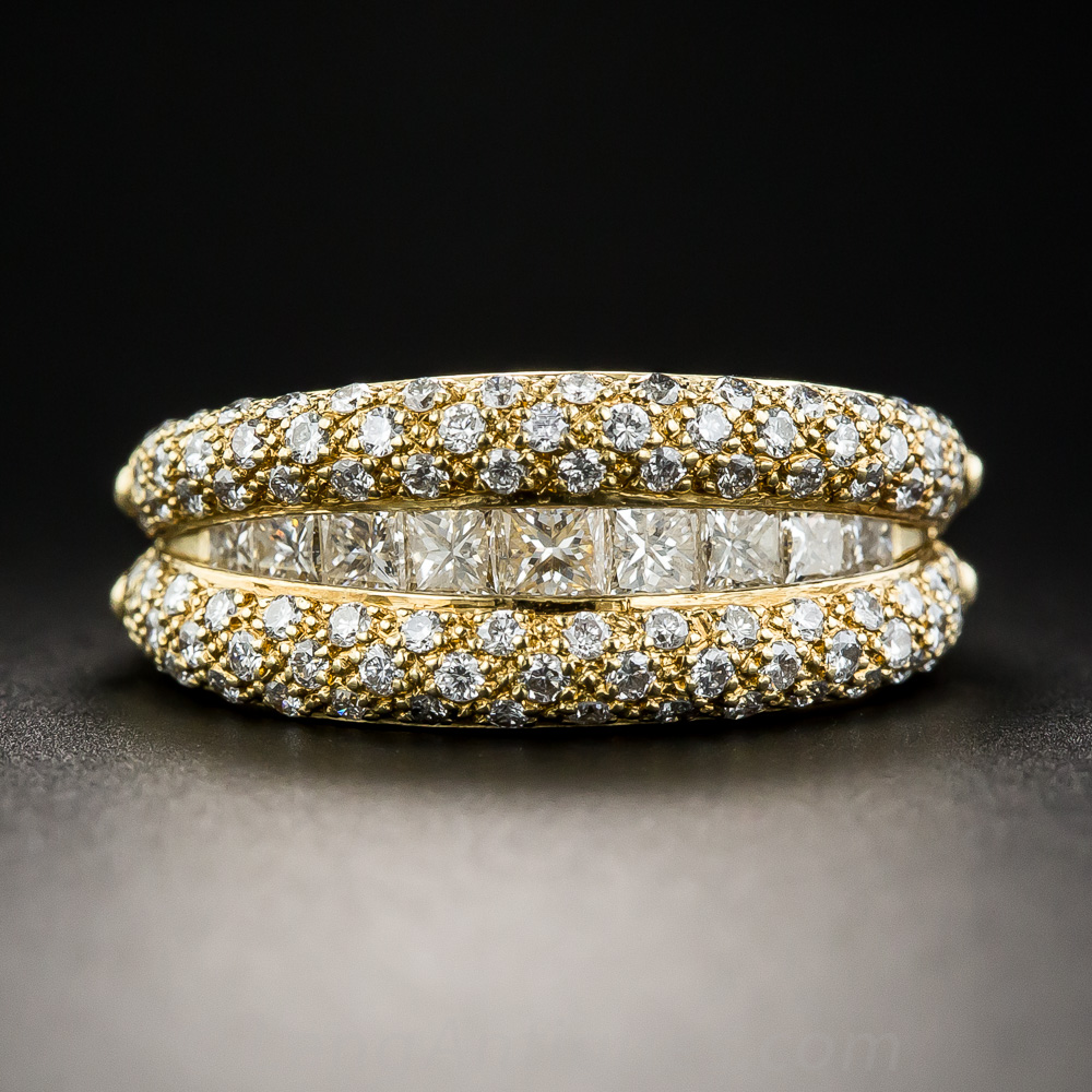 18K Diamond Open and Close Ring