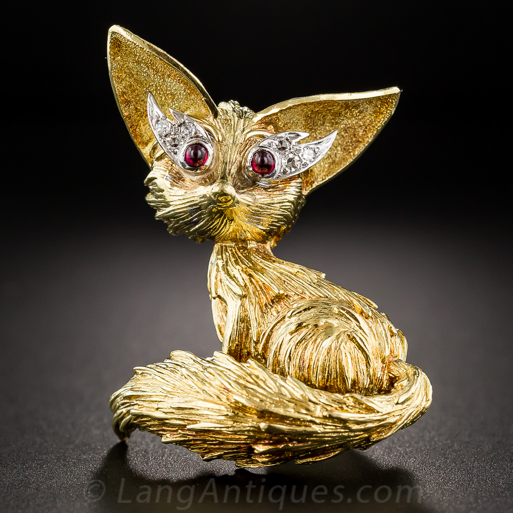Fox brooch pin discount