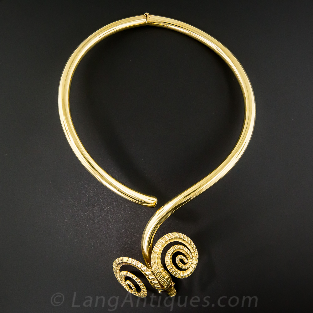 18K Greek Ram's Head Necklace