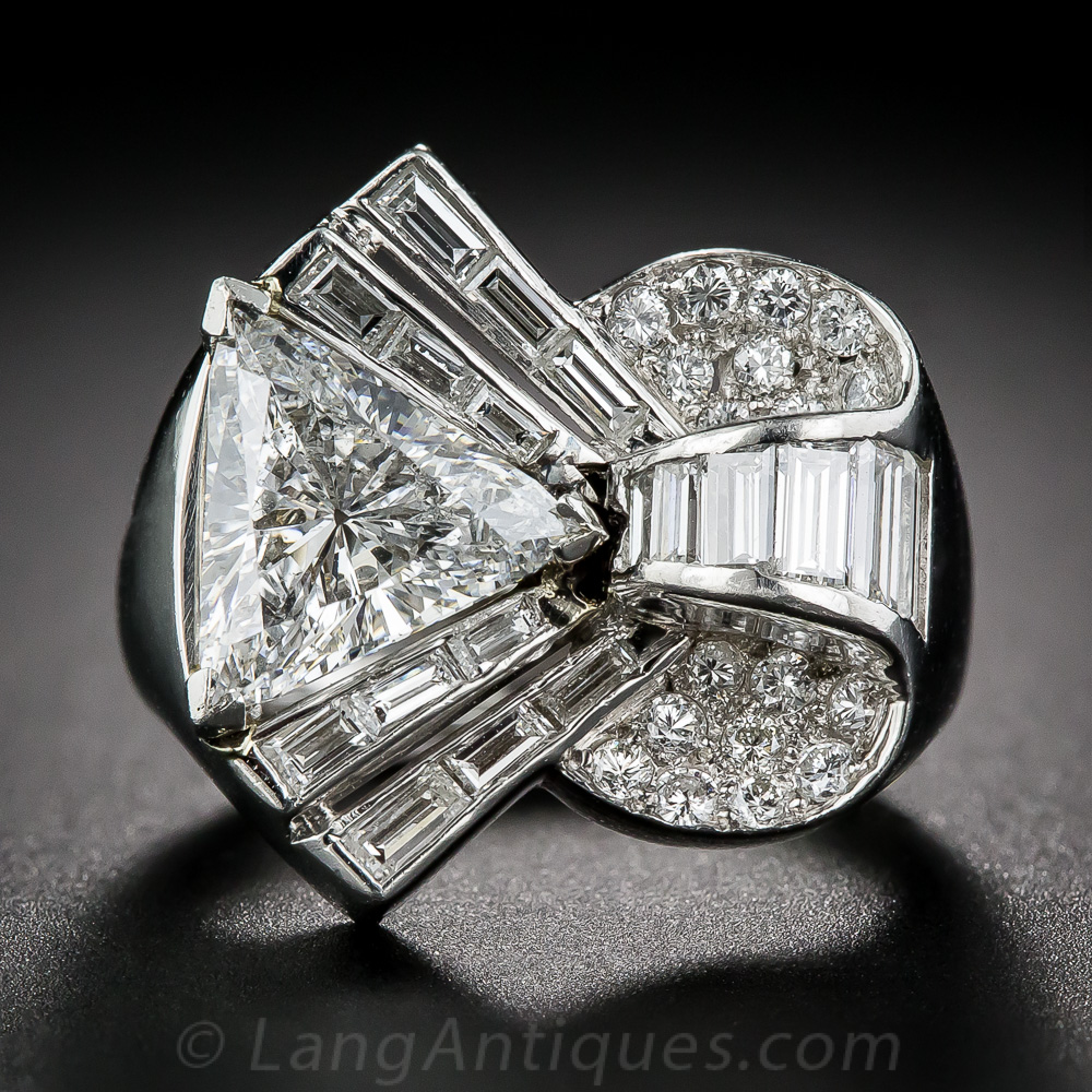 Vintage 14k White Gold Half Carat Diamond Cocktail Ring - A&V Pawn