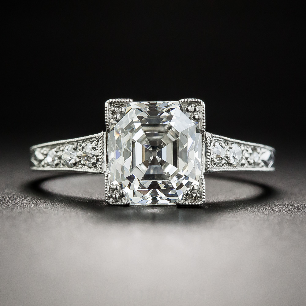 2.31 Carat Asscher-Cut Platinum Diamond Ring - GIA G VS1