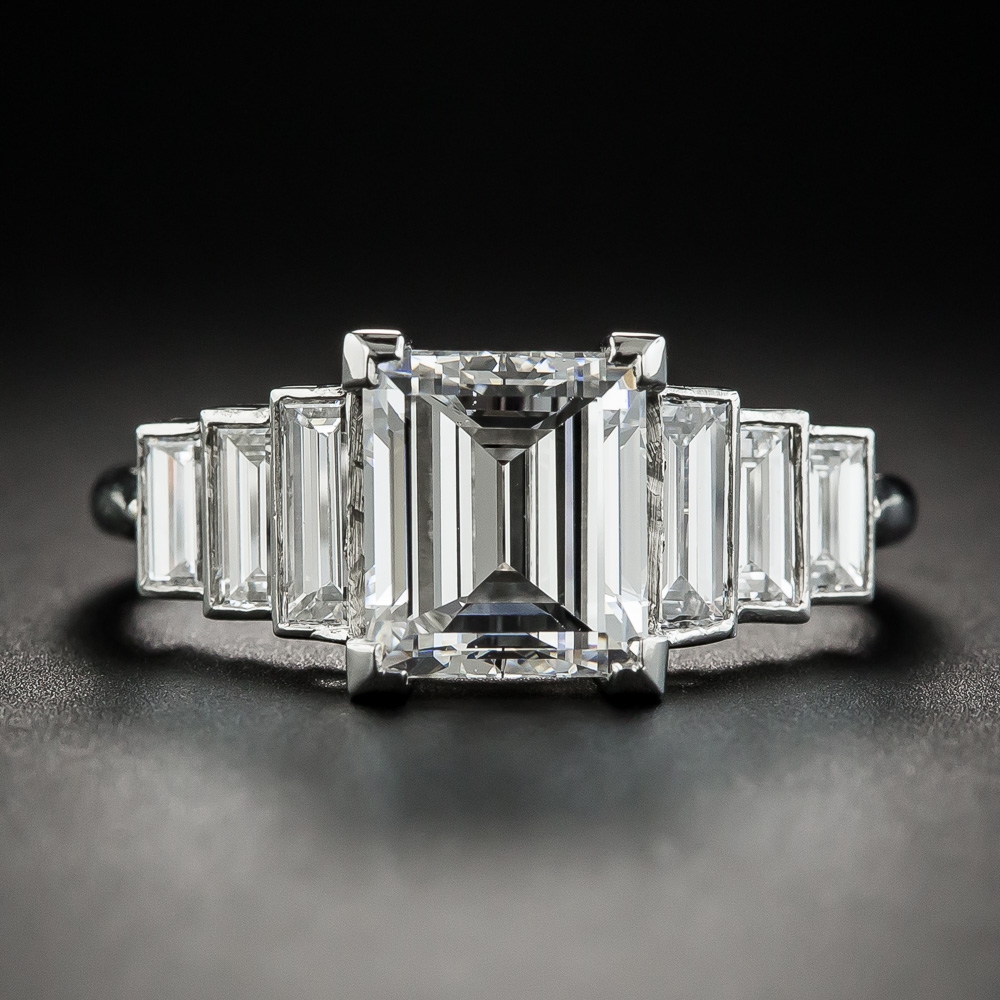 1 carat rectangle diamond ring