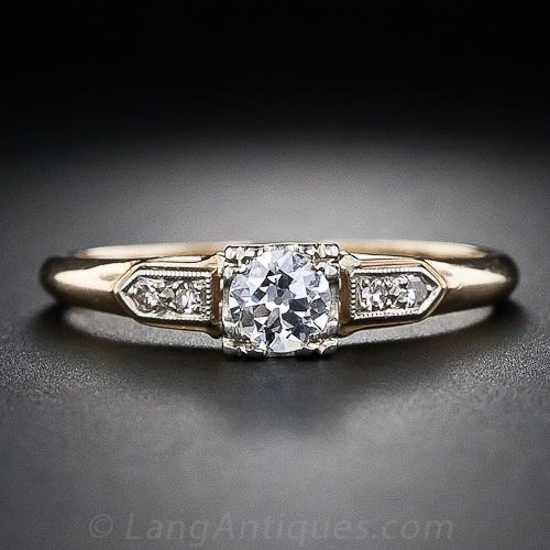 .25 Carat Midcentury Diamond Engagement Ring