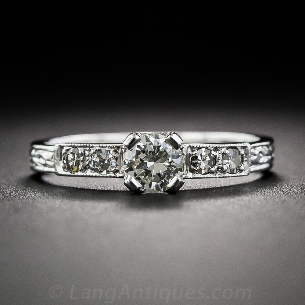 .28 Carat Art Deco Diamond Engagement Ring