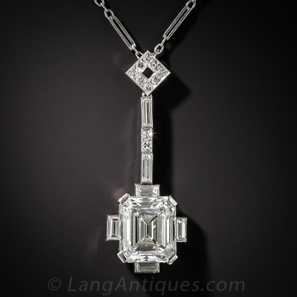 Asscher Cut Diamond Pendant | Elegant Jewelry