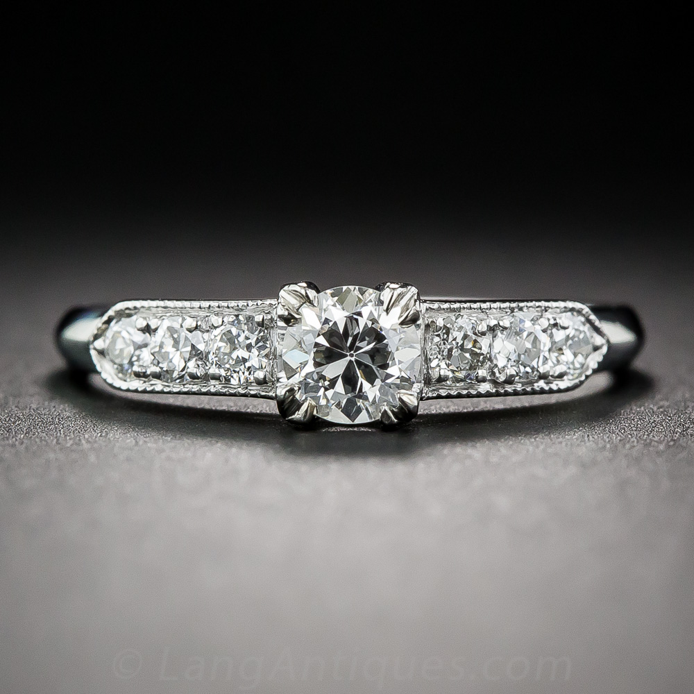 .33 Carat Diamond Art Deco Engagement Ring