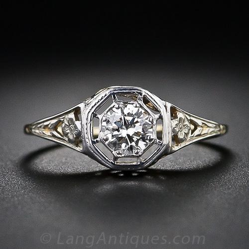 .35 Carat Diamond Edwardian Engagement Ring
