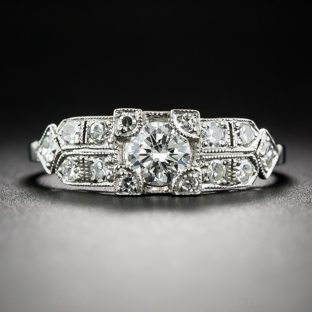 .39 Carat Diamond Art Deco Engagement Ring