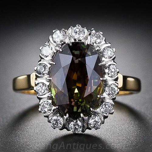 3Ct Emerald cut Halo Alexandrite ring, alexandrite solitaire ring, nat -  Giliarto