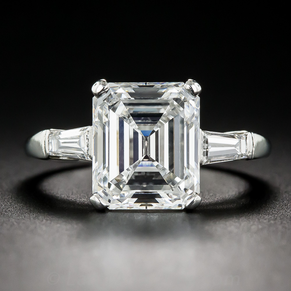 4.20 Carat Emerald-Cut Diamond Ring GIA E/VS1