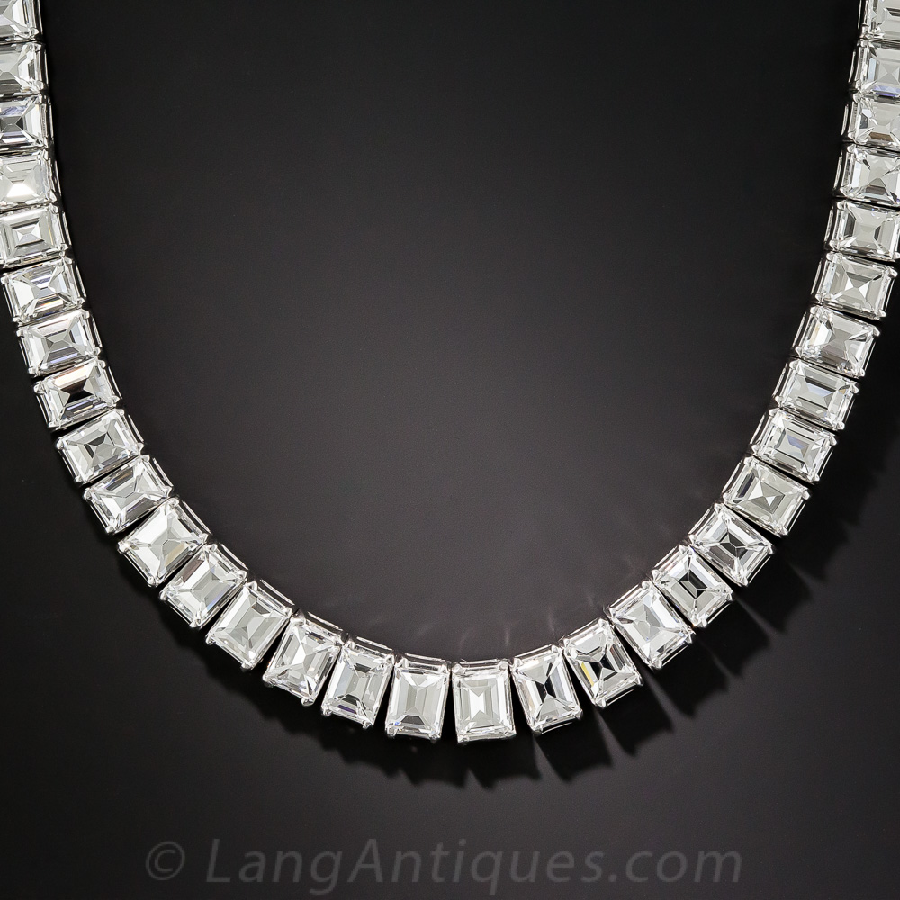 Buy Fine Designer Tennis Diamond Necklace for 25th Anniversary Online in  India - Etsy