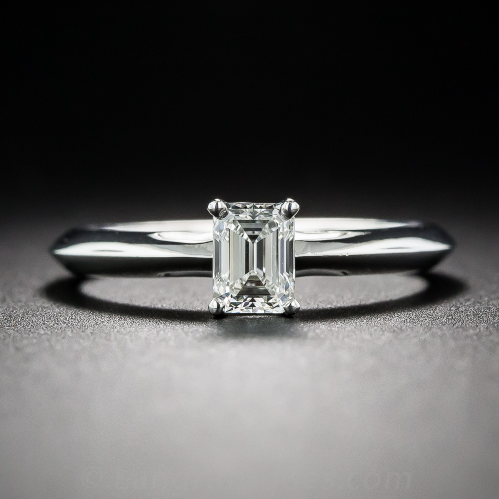 .48 Carat Emerald-Cut Diamond and Platinum Solitaire Engagement Ring