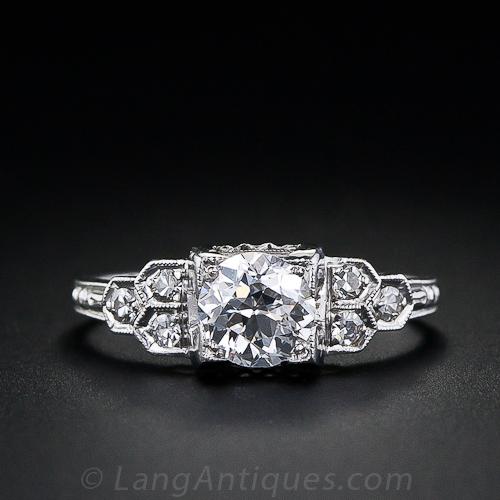 .70 Carat Diamond Art Deco Engagement Ring