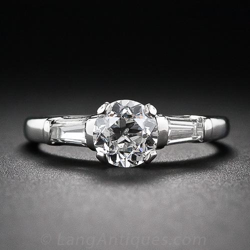 .72 Carat European-Cut Diamond Engagement Ring