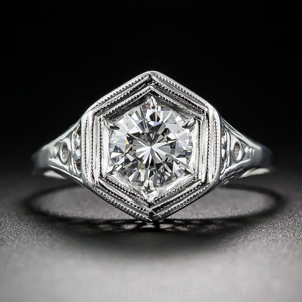 .75 Carat Diamond Art Deco Engagement Ring