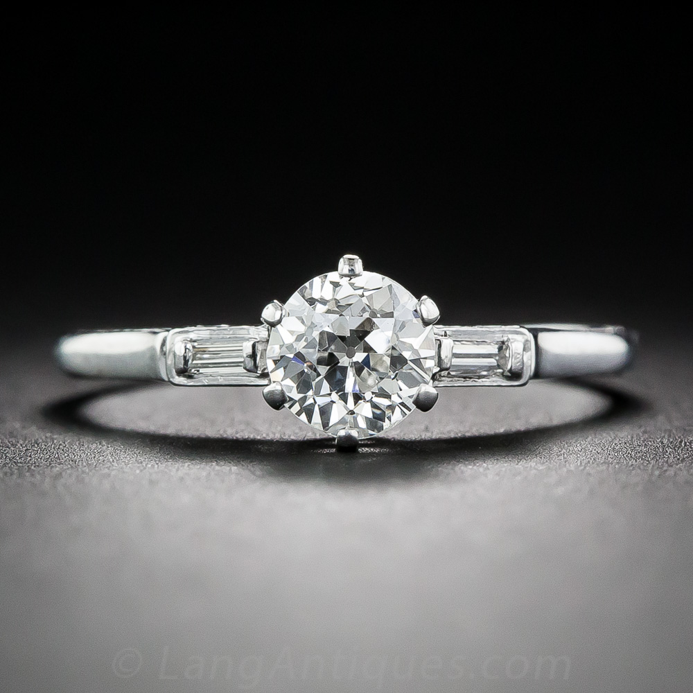 .75 Carat EuropeanCut Diamond Vintage Engagement Ring Netherlands