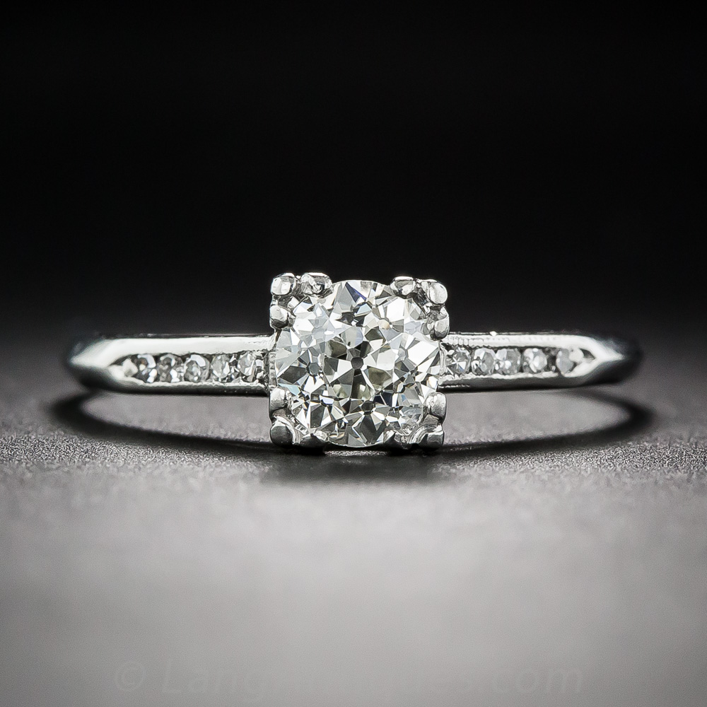 .80 Carat Platinum Diamond Art Deco Engagement Ring