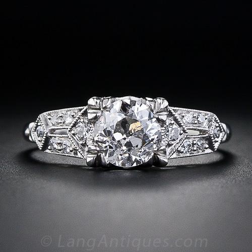 .94 Carat Art Deco Style Diamond Engagement Ring