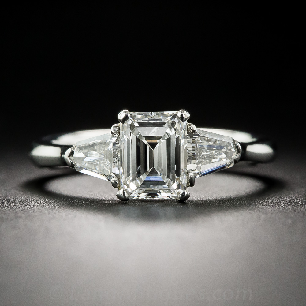 .98 Carat Emerald-Cut Diamond Ring - GIA E/VS1