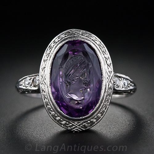 Amethyst intaglio sale