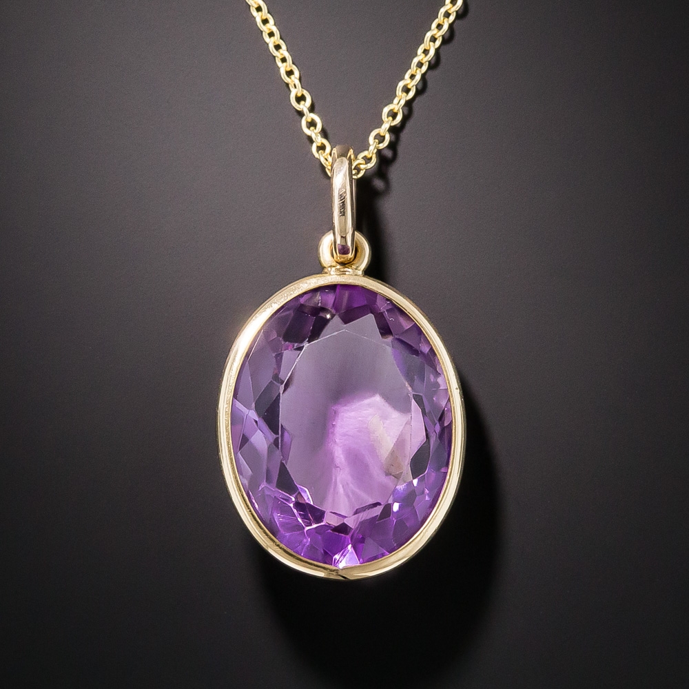 Amethyst Pendant Necklace