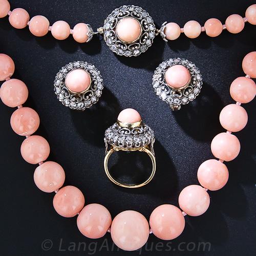 Angel skin on sale coral earrings