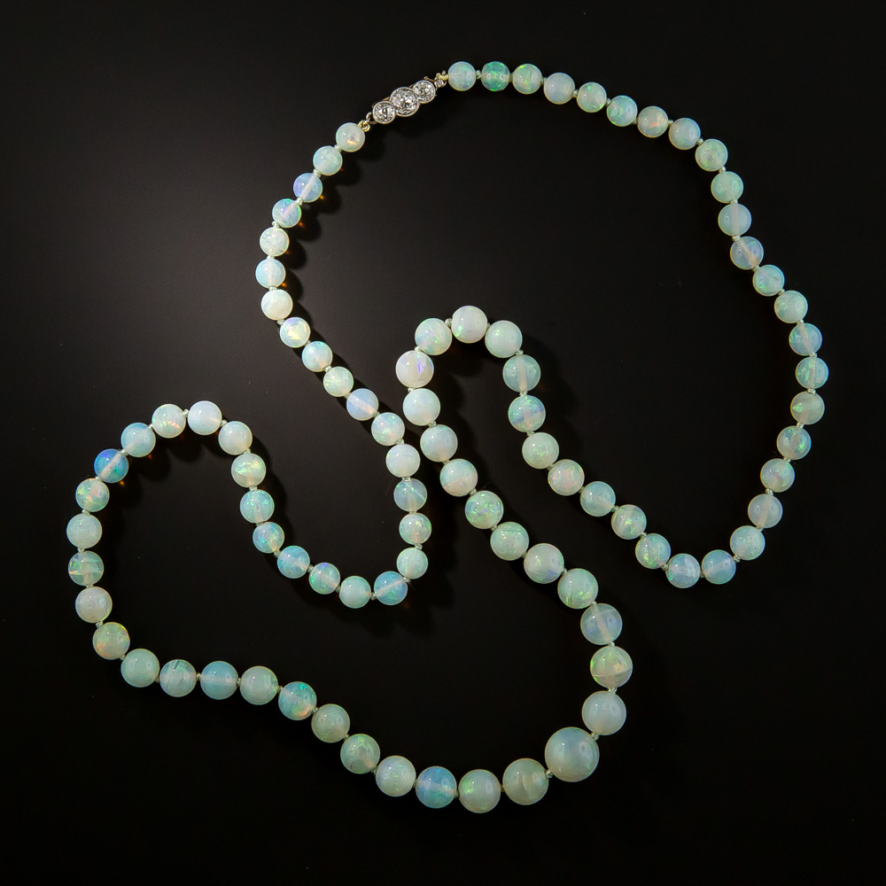 Opal bead outlet necklace