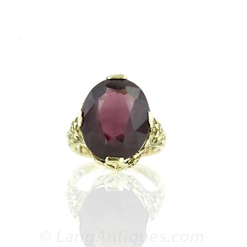 Antique Rhodolite Garnet Ring