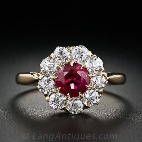 Antique Ruby and Diamond Ring