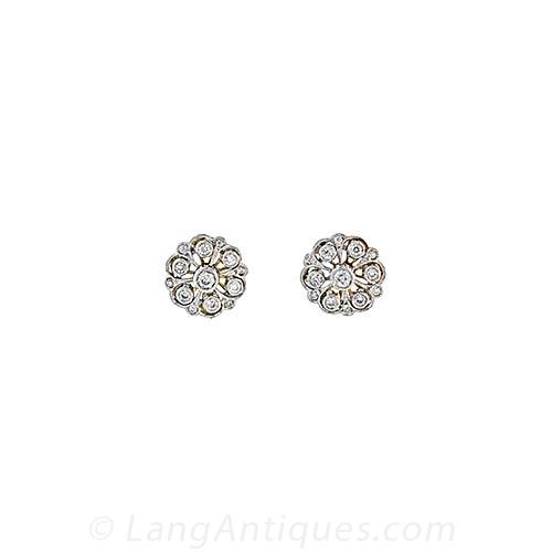 Antique Style Diamond Earrings