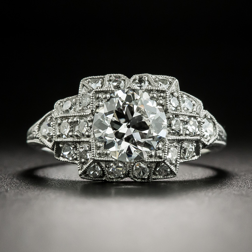 Art Deco 1.07 Carat Diamond Engagement Ring - GIA G VS1