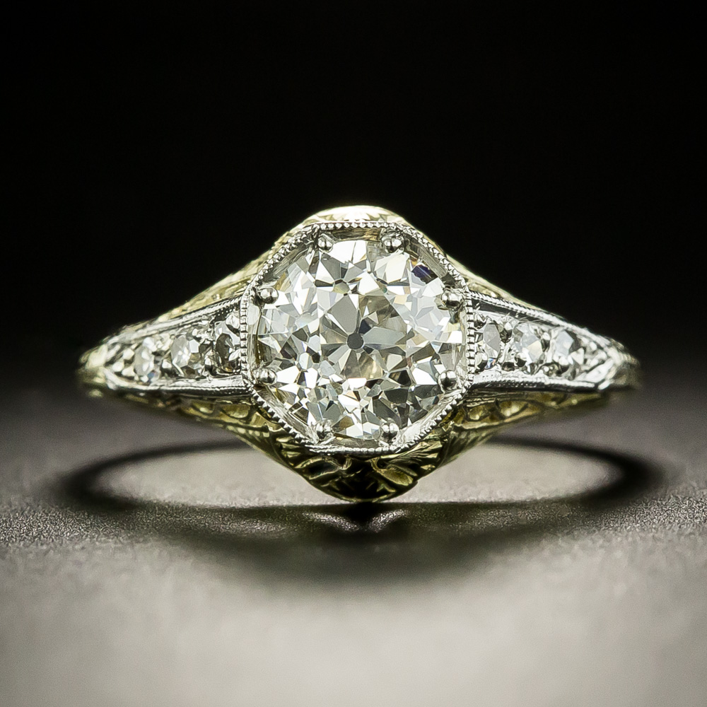 art deco 1 carat diamond ring