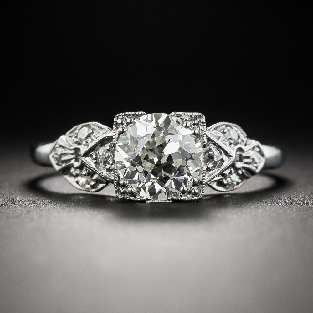 Art Deco 1 24 Carat Diamond Platinum Engagement Ring   Art Deco 1 24 Carat Diamond Platinum Engagement Ring 1 10 1 11199 