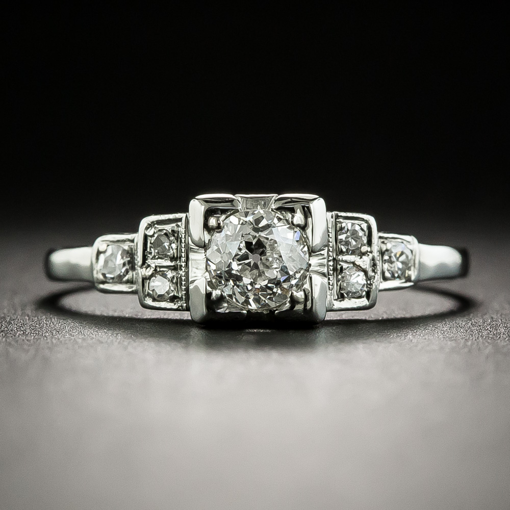 Art Deco .30 Carat Diamond Engagement Ring