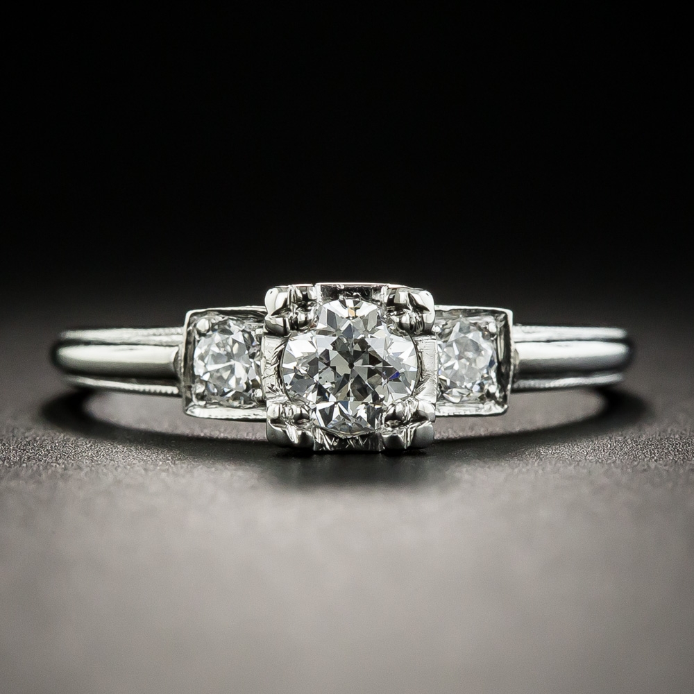 Art Deco .38 Carat Diamond Engagement Ring by David Sarkin - Antique ...