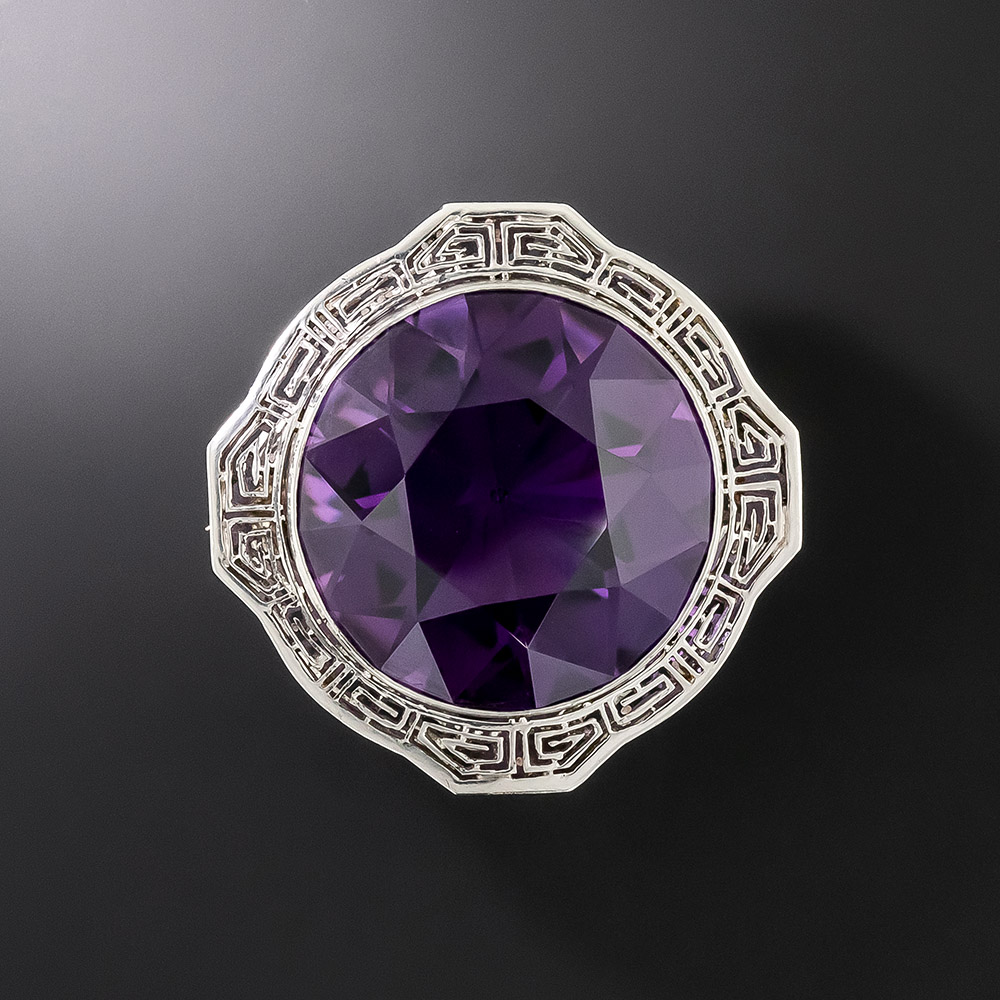 Amethyst brooch deals