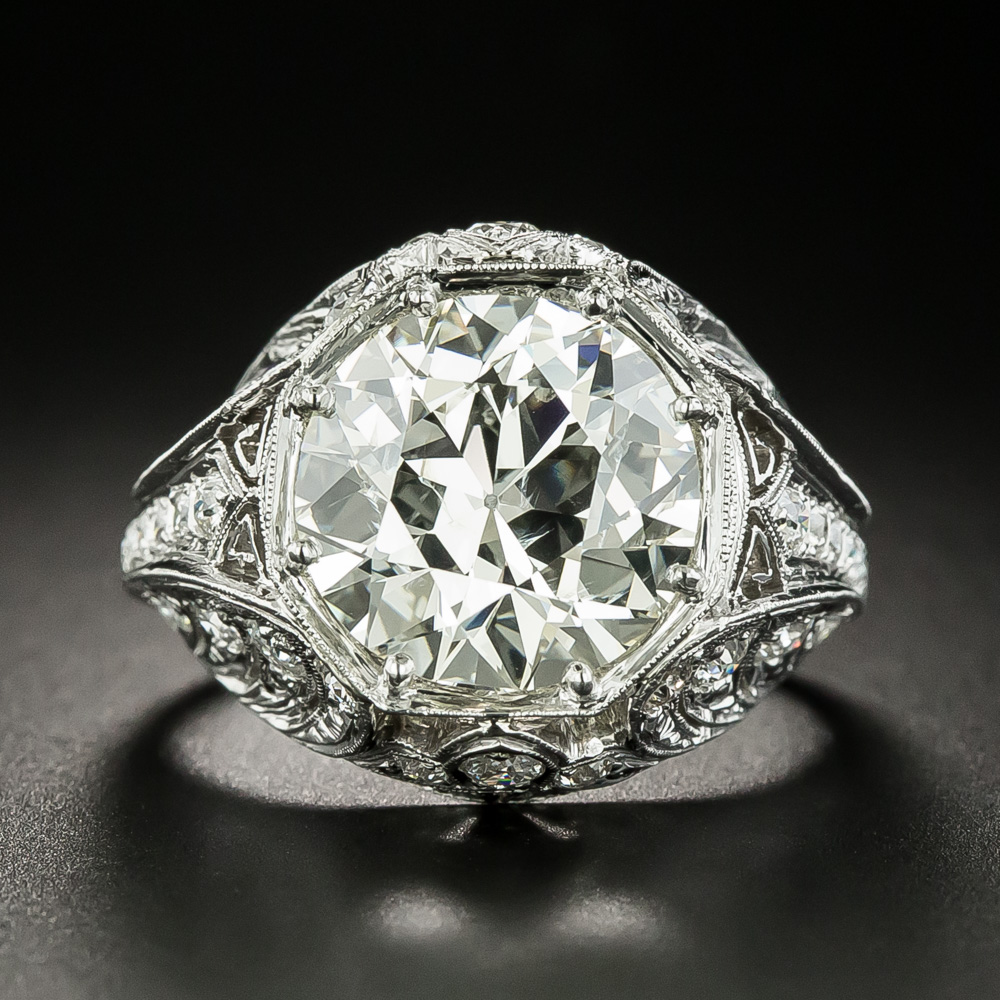 Art Deco Carat Diamond Engagement Ring GIA