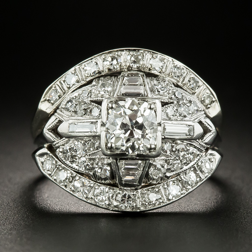 Art Deco .72 Carat Diamond Band Ring