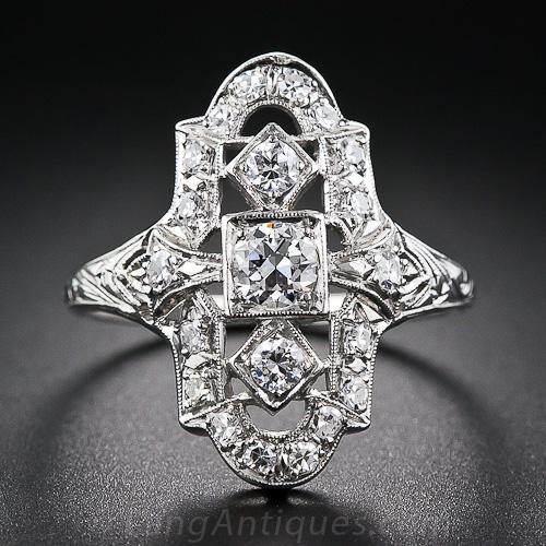 Art Deco Diamond Dinner Ring